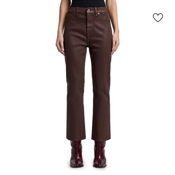 7 for all mankind coated high rise slim kick flare jeans - Picture 1 of 7